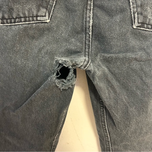 AGOLDE 90s Pinch High Waist Straight Leg Organic Cotton Jeans in Black Tea Sz 26 - Picture 8 of 13